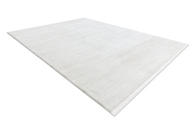 RugsX Modern Carpet Duke 51376 CreamStripesStructuredVery SoftFring  240X330 Cm from B&Q