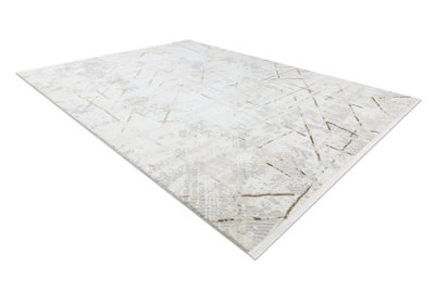 RugsX Modern Carpet Duke 51393 Cream / GoldGeometricVintage Structured 120X170 Cm from B&Q