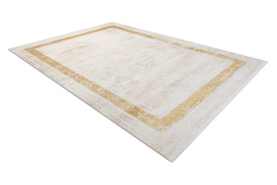 RugsX Modern Carpet Duke 51524 Cream / GoldFrameGreek StructuredVery   200X290 Cm from B&Q