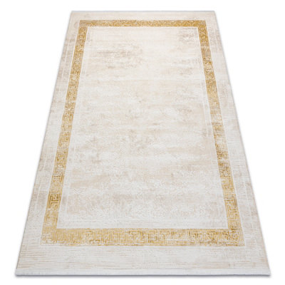 RugsX Modern Carpet Duke 51524 Cream / GoldFrameGreek StructuredVery  240X330 Cm from B&Q