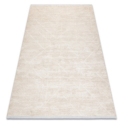 RugsX Modern Carpet Duke 51533 CreamGeometricStructuredVery SoftFri 240X330 Cm from B&Q