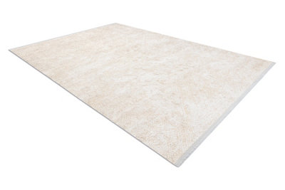 B&Q -  Modern Carpet Duke 51541 CreamGeometricStructuredVery SoftFri  80X150 Cm