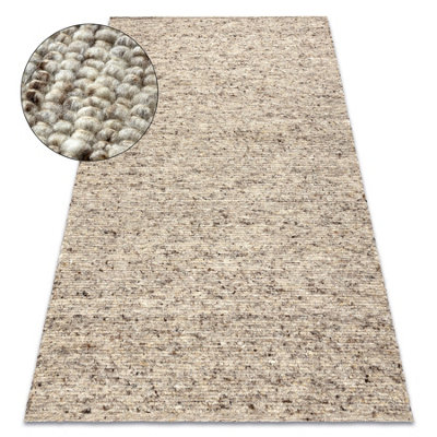 RugsX Nepal 2100 SandBeige CarpetWoolenDouble-SidedNatural 200X300 Cm from B&Q