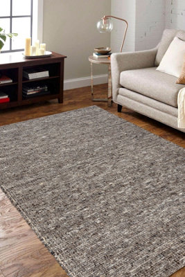 RugsX Nepal 2100 StoneGreyWoolenDouble-SidedNatural  140X190 Cm from B&Q