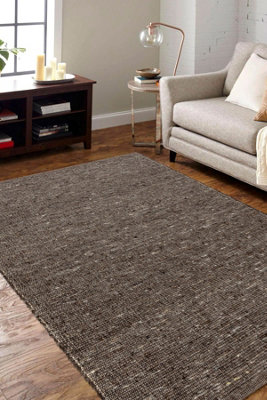 RugsX Nepal 2100 Tabac Brown CarpetWoolenDouble-SidedNatural  160X220 Cm from B&Q