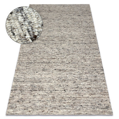 RugsX Nepal 2100 Natural GreyWoolenDouble-SidedNatural 60X100 Cm from B&Q