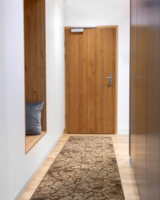RugsX Runner Karmel Terra Cracked Ground Nut 120Cm  120X170 Cm from B&Q