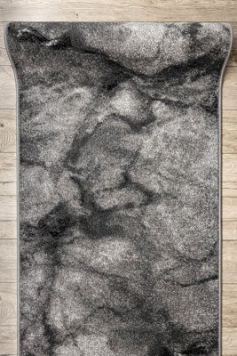 RugsX Runner Silver Marble Marble Grey 120Cm  120X990 Cm from B&Q