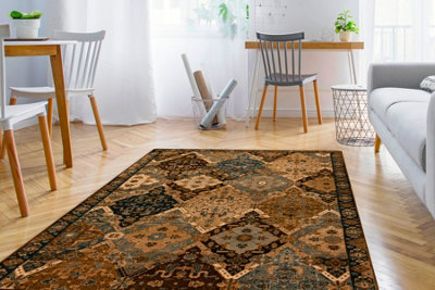 RugsX Wool Carpet Omega Torino OrientalCognac  135X200 Cm from B&Q