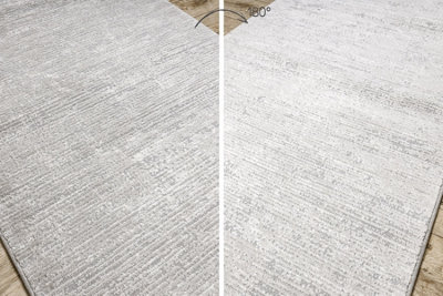 RugsX Modern Runner Tuls 51248 StructuralMelange Grey 60 Cm  60X120 Cm from B&Q