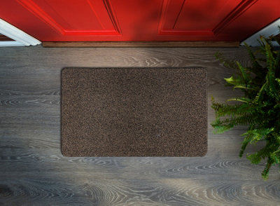 RugsX Doormat Michigan 401 AntislipOutdoorIndoorGumBrown  90X150 Cm from B&Q