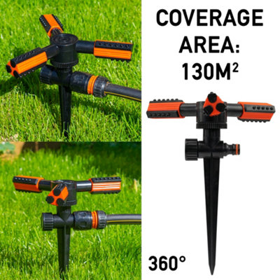 Cost Wise Garden Lawn Tri-Arm Adjustable Irrigation Sprinkler On Spike from B&Q