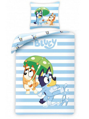 B&Q -  Stripe Single Duvet Cover And Pillowcase Set