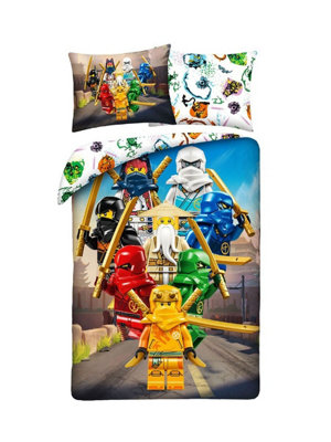 Lego Ninjago Ninja Crew Single Duvet Cover And Pillowcase Set from B&Q