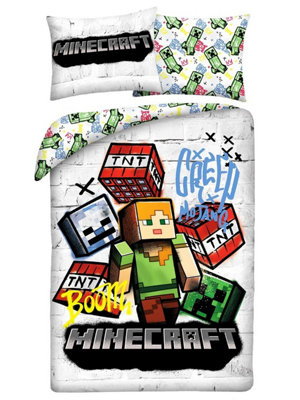Minecraft Boom Single Duvet Cover And Pillowcase SetEuropean Size from B&Q