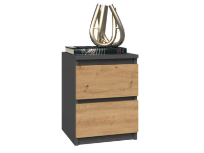 M2 Malwa Chest Of Drawers Anthracite Artisan Oak from B&Q