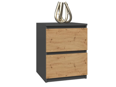 W2 Malwa Large Chest Of Drawers Anthracite Artisan Oak from B&Q