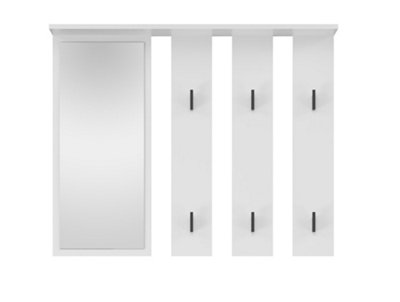 Parma Coat Rack And Mirror White from B&Q
