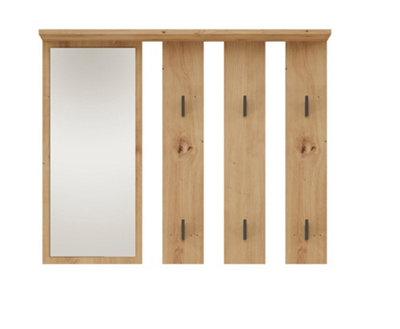 Parma Coat Rack And Mirror Artisan Oak from B&Q