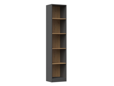 R40 Tall Bookcase Anthracite Artisan Oak from B&Q