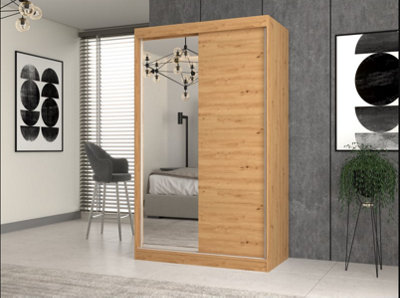Iga 120 Mirror Wardrobe Artisan Oak from B&Q