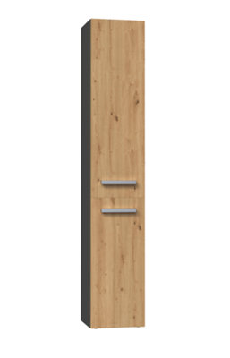 Nel Iv Bathroom Cabinet Antracite Artisan Oak from B&Q