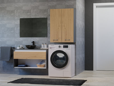 Pola Mini Dd Cabinet Anthracite Artisan Oak from B&Q
