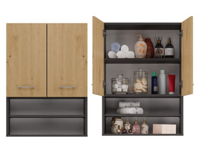 Pola Mini Dk Cabinet Anthracite Artisan Oak from B&Q