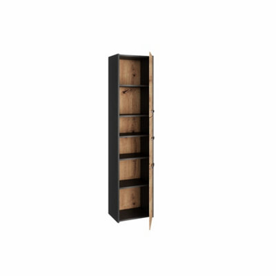 S43 Bathroom Cabinet Anthracite Artisan Oak from B&Q