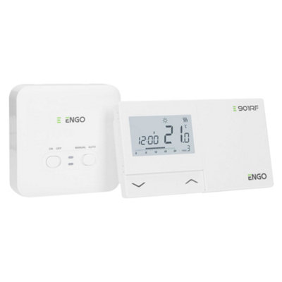 Engo E901-Rf 7 Day Programmable Wireless Thermostat Boiler Central Heating Controller from B&Q