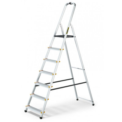 Drabest Aluminum Home Ladder With Hook7 Steps150 Kg from B&Q
