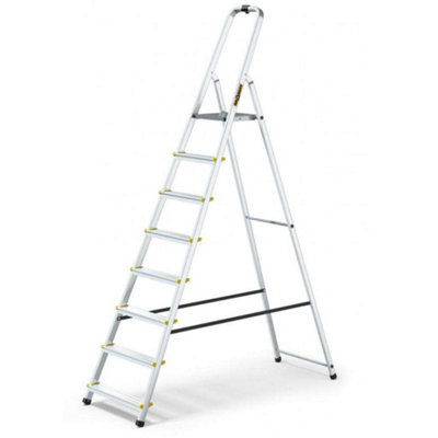 8 Steps Aluminium Professional LadderMax 150Kg from B&Q