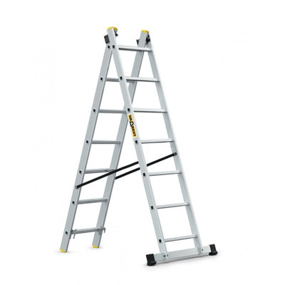 Drabest Pro Aluminum Ladder 2-Section 2X7 150 Kg from B&Q