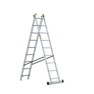 Drabest Pro Aluminum Ladder 2-Section 2X9 150 Kg from B&Q