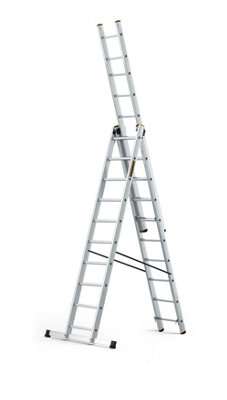 Drabest Pro Aluminium Ladder 3X10 IndustrialCertified150 Kg Load Capacity from B&Q