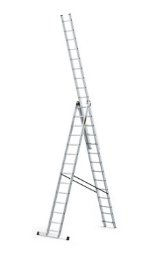 Drabest Pro Aluminium Ladder 3X14 IndustrialCertified150 Kg Load Capacity from B&Q