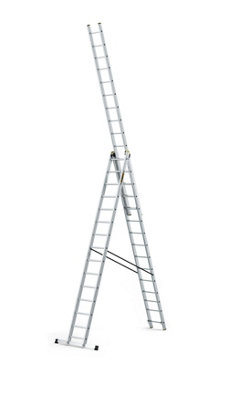 Drabest Pro Aluminium Ladder 3X15 IndustrialCertified150 Kg Load Capacity from B&Q
