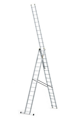 Drabest Pro Aluminium Ladder 3X16 IndustrialCertified150 Kg Load Capacity from B&Q