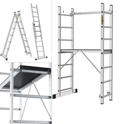 Drabest Aluminium Scaffolding Platform Ladder 2X7 Home from B&Q