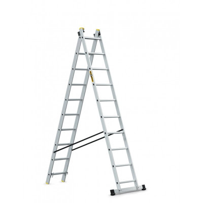 Drabest Pro Aluminum Ladder 2-Section 2X10 150 Kg from B&Q