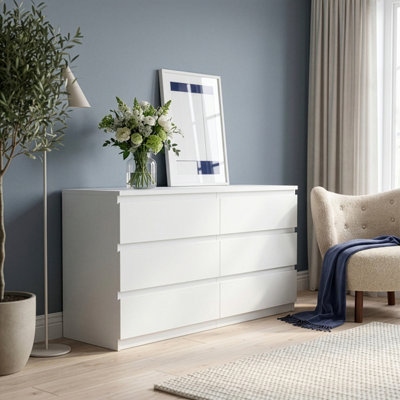 Furniture To Go Edmore 6 Drawer Wide Chest In White from B&Q