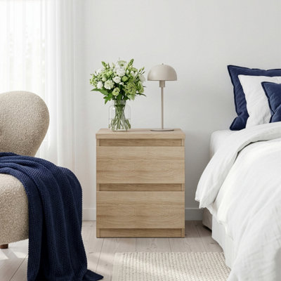 Furniture To Go Edmore 2 Drawer Bedside Table In Sonoma Oak from B&Q