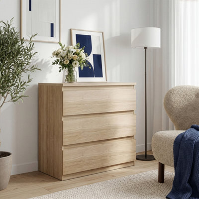 Furniture To Go Edmore 3 Drawer Chest In Sonoma Oak from B&Q