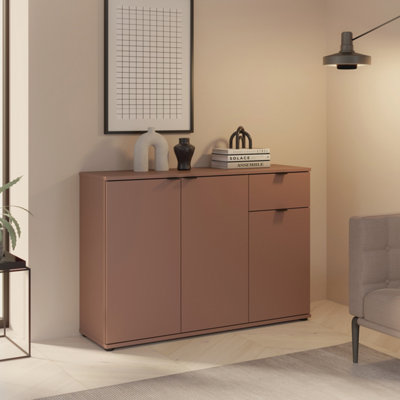 Furniture To Go Ganymede Wide 3 Door Cupboard With Drawer In Terracotta from B&Q