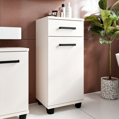 B&Q -  Veris Bathroom Cupboard With 1 Door And 1 Drawer In Sand