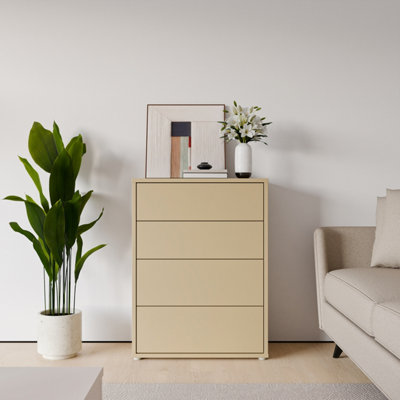 Furniture To Go Alice Springs 4 Drawer Chest With Push-To-Open Drawers In Butter Yellow from B&Q