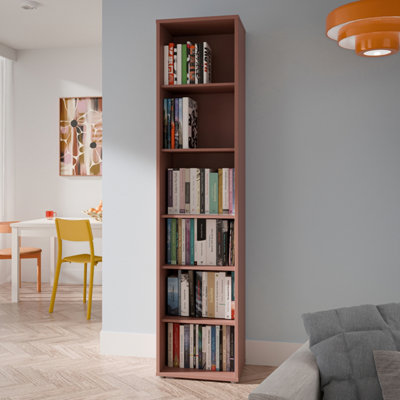 B&Q -  Alice Springs Tall Narrow Bookcase With 5 Shelves In Terracotta