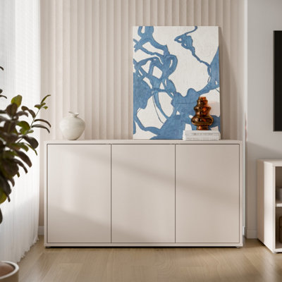 B&Q -  Alice Springs 3 Door Sideboard With Push-To-Open Doors And Drawer In Sand