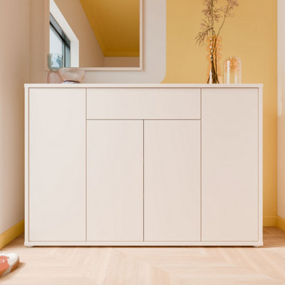 B&Q -  Alice Springs Sideboard With 4 Doors Push-To-Open And 1 Centralised Drawer Push-To-Open In Sand