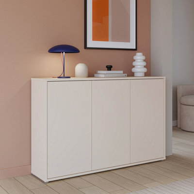 B&Q -  Alice Springs 3 Door Sideboard With Push-To-Open Doors In Sand